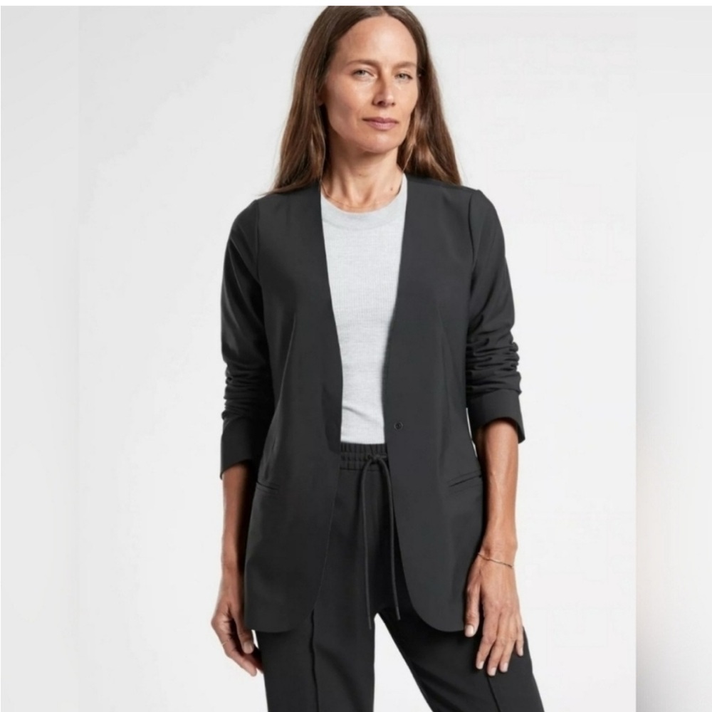 Athleta Avenue Blazer Black Size 10